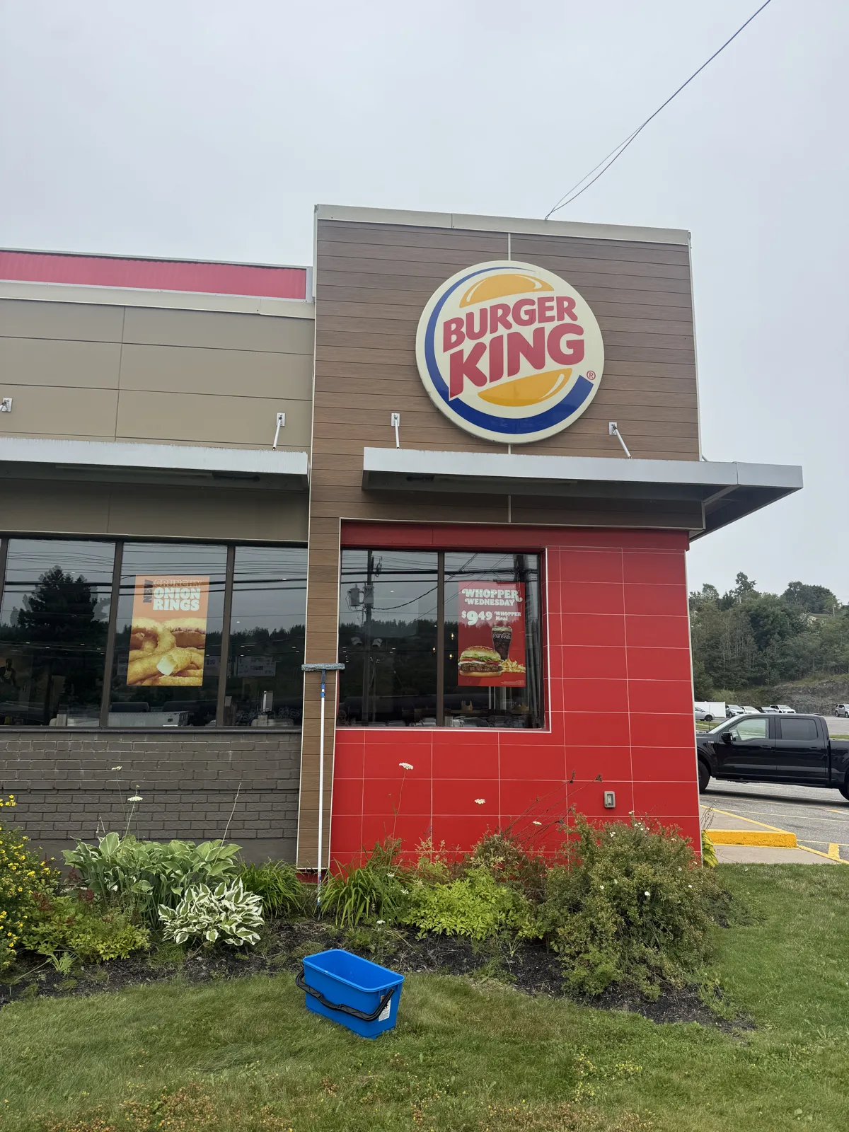 Commercial window cleaning at a local restaurant