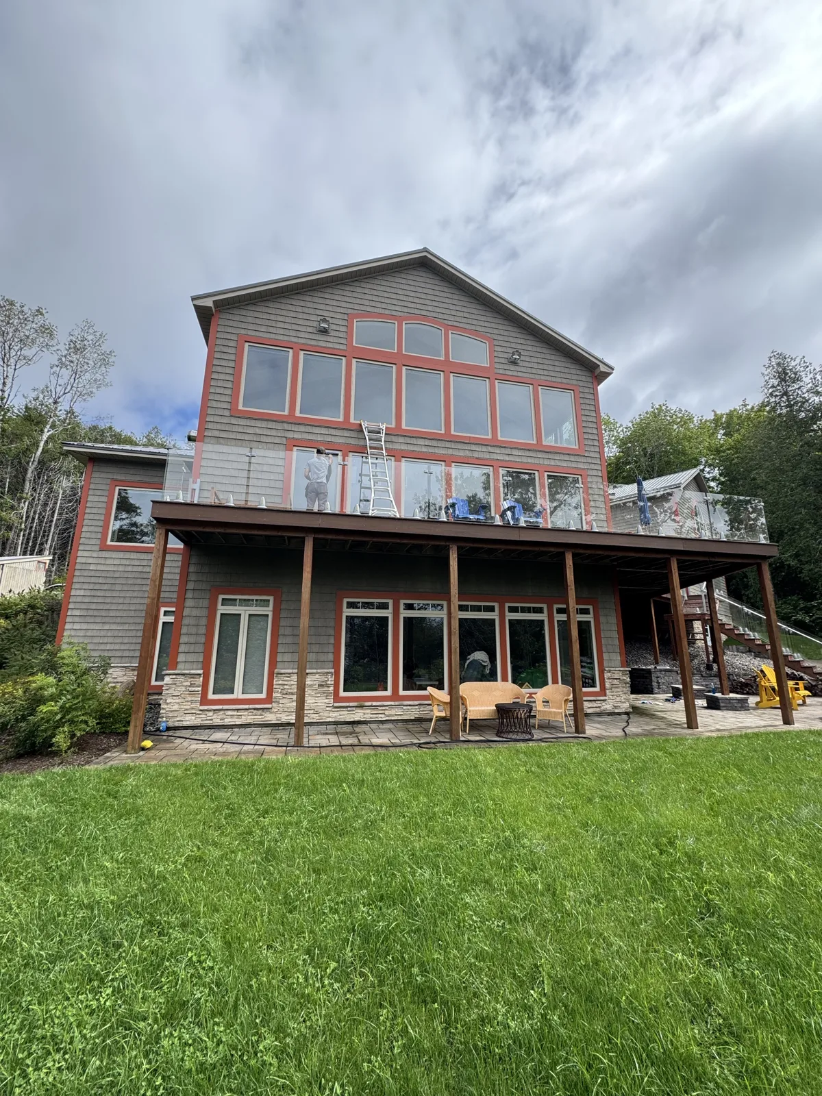Window cleaning at a larger residential property